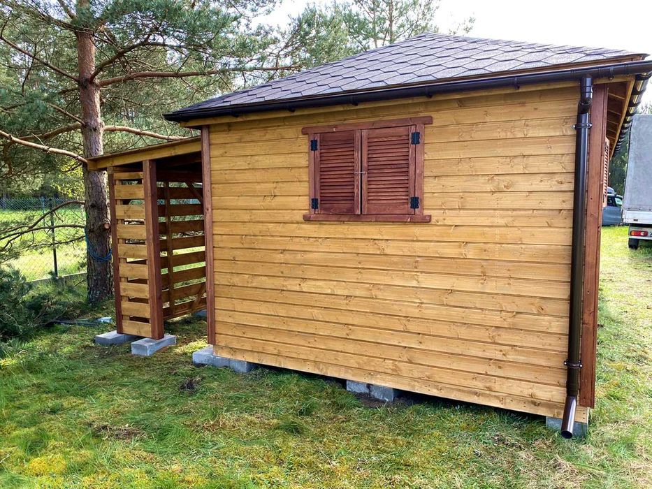 Altana ogrodowa z domkiem narzędziowym Afrodyta 3m x 6m - PRODUCENT