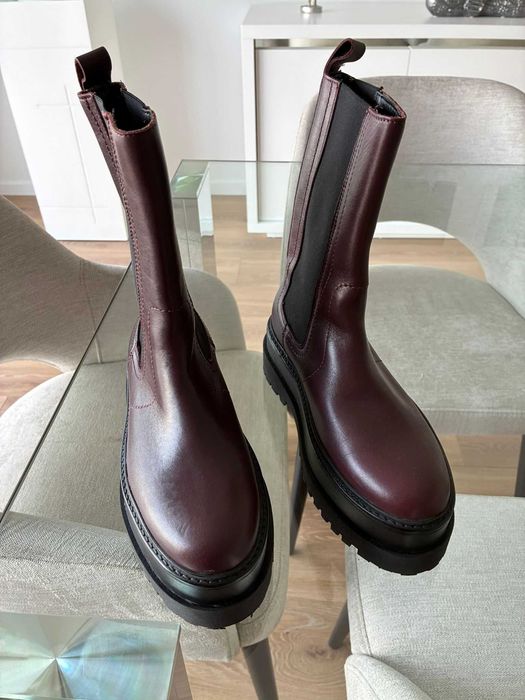 Mango botas em pele, 36