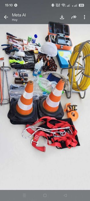 Kit Fibra Ótica completo Máquina de Fusão+Equipamientos Técnico