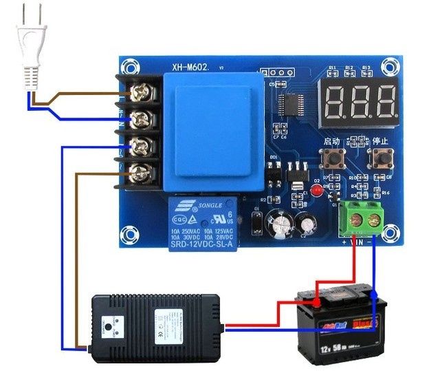 Контроллер заряда аккумуляторов XH-M602