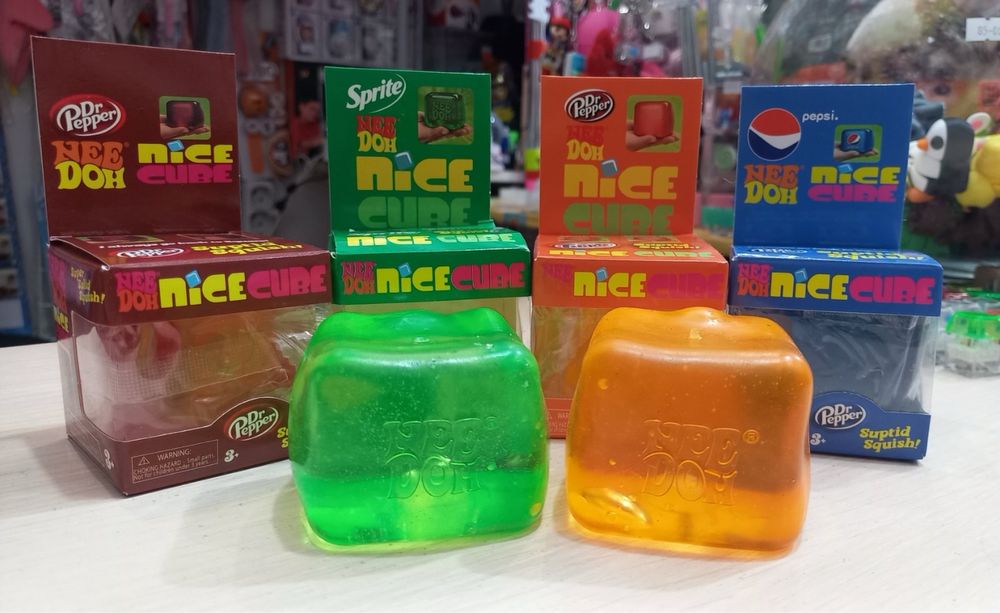 Антистрес лід, кубик NeeDoh Nice Cube, антистрес кубик льда
