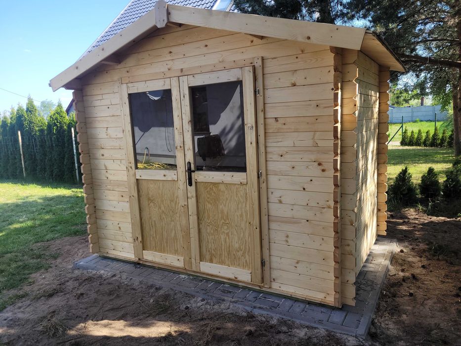 od ręki SOLIDNY domek drewniany ogrodowy *3x2*6m2*narzędziowy*ściany z balika aż 34mm