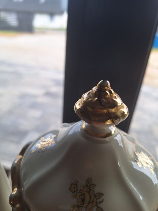 Środek stołu cukiernica mlecznik dzbanek Weimar porcelana potsdam