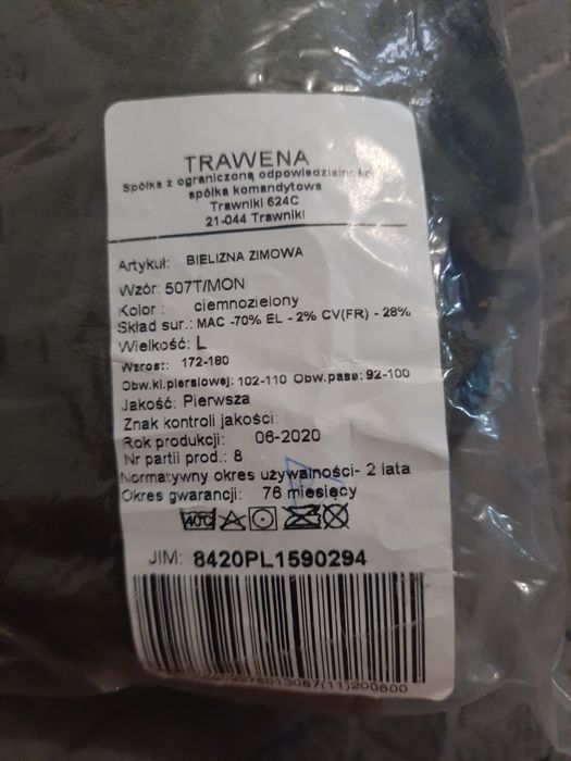 Bielizna zimowa 507T/MON