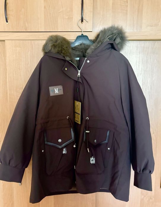 Зимова  куртка парка пуховик Л ХЛ р 48-52.Колір коричневий шоколад.Тор