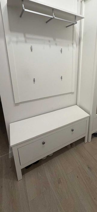 Szafka/ławka na buty biała, możliwość kupienia zestawu