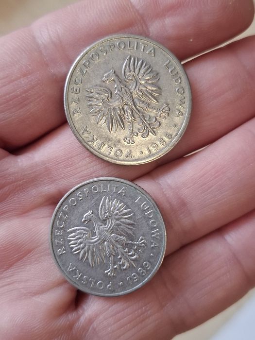 Zestaw 5 x moneta PRL 20 zł, lata 1986. 1989,1990