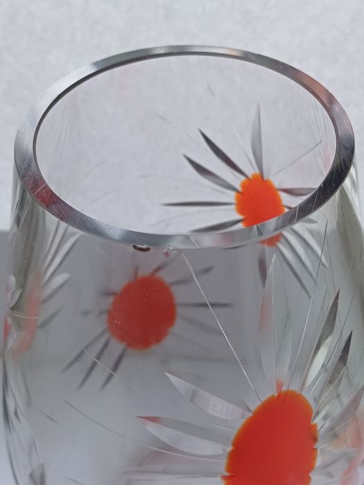 Винтажная ваза , стекло.