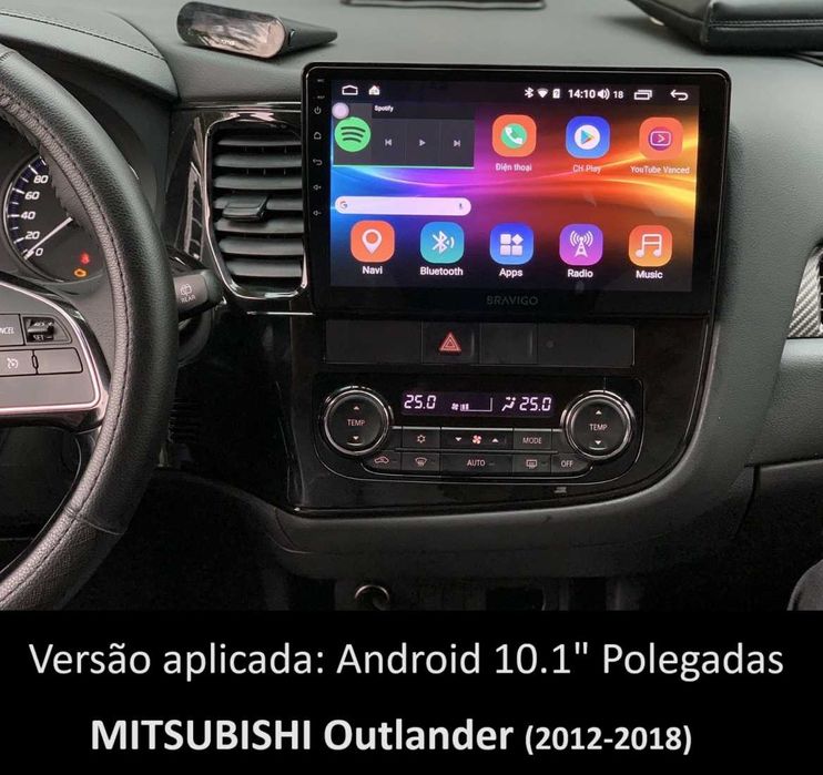 Rádio 2DIN • Citroen Crosser • Peugeot 4007 • Mitsubishi Outlander ASX