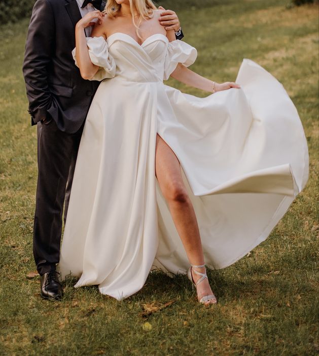 Suknia ślubna Anne Marie Perla S z rękawkami