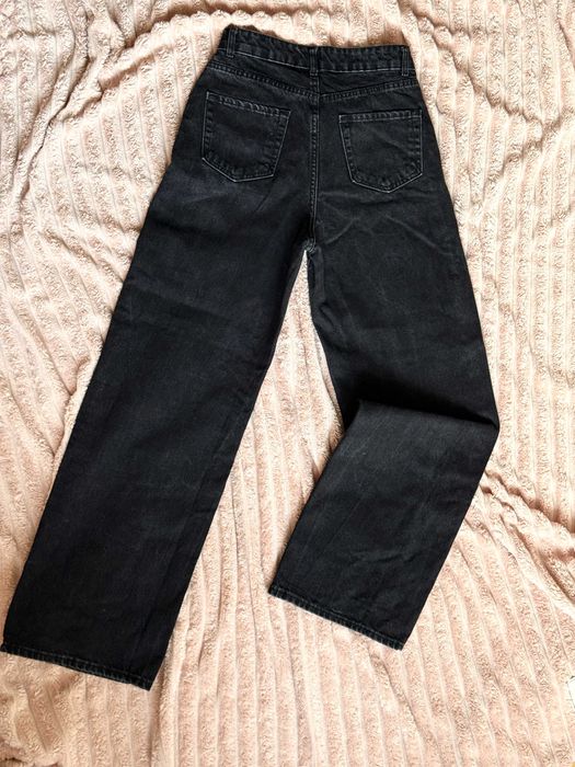 Чорні плотні джинси розмір 38/m палаццо труби