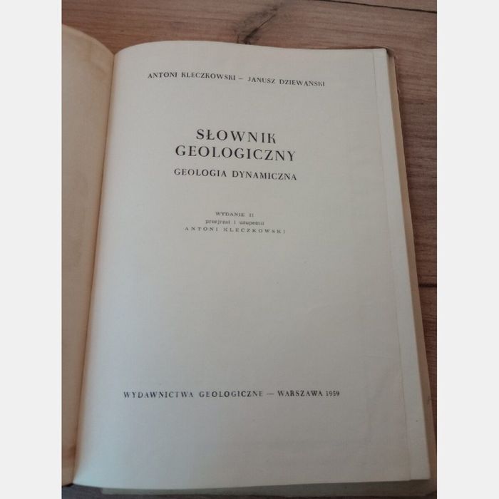 Słownik geologiczny. 1959 rw. Kleczkowski...