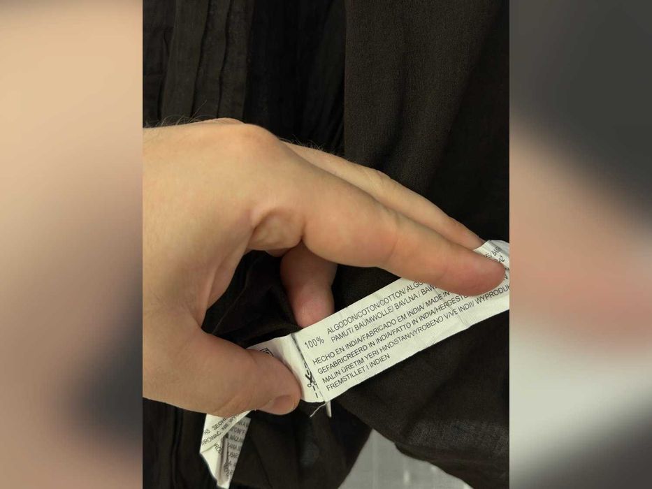 bluzka Zara brązowa bawełniana dekolt regular XL 42 14