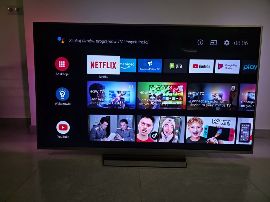Telewizor TV Philips 65 Ambilight Android TV UHD 4K WiFi LED