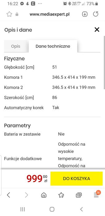 Nowy czarny zlew dwukomorowy
