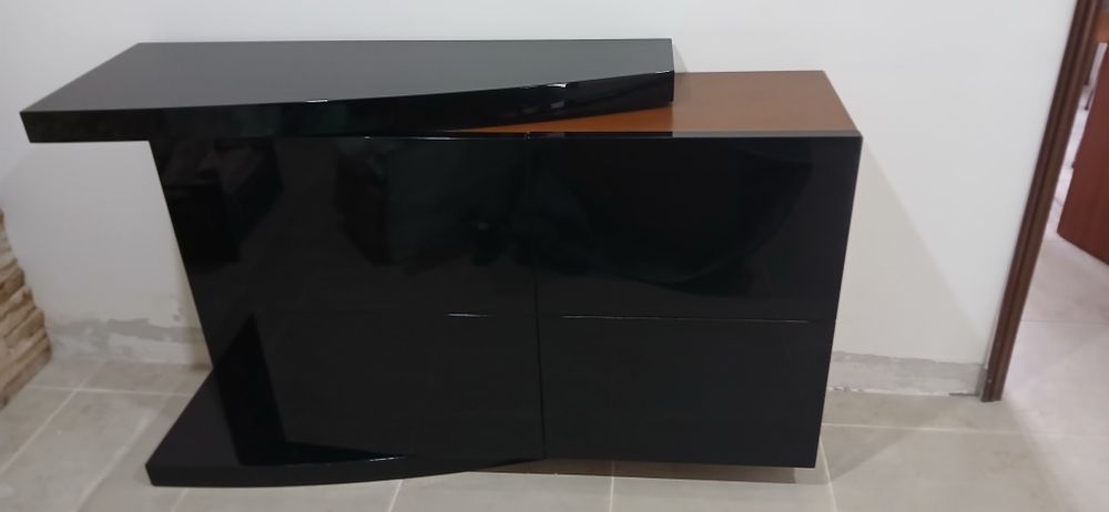 Sapateira êxito wenghê com lacado preto