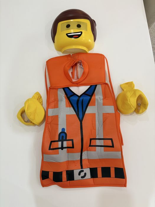 Fato Máscara Lego Original 7/8 anos