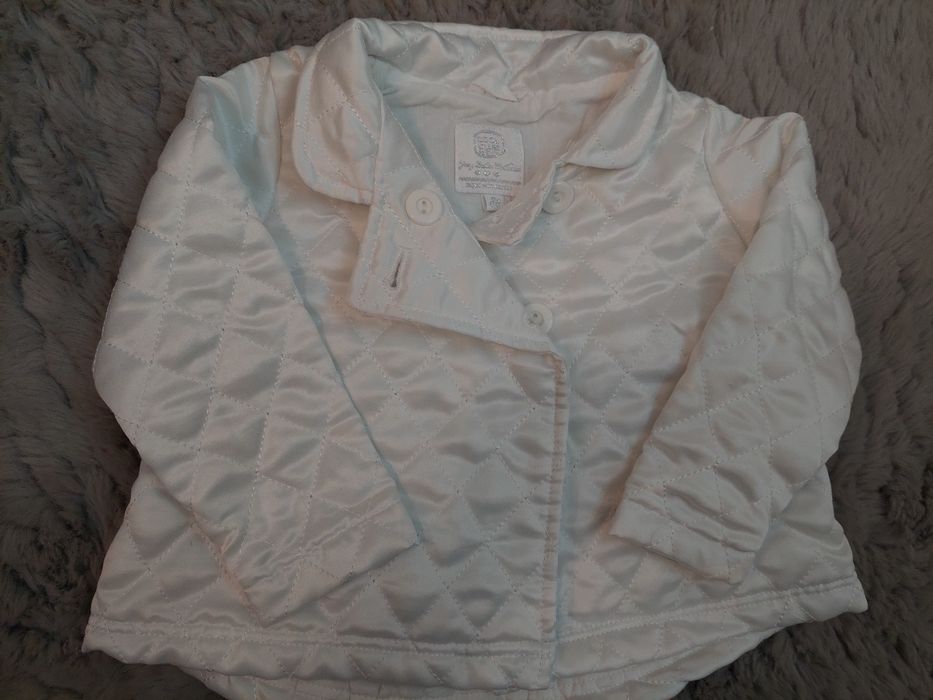 Płaszczyk biały r.80 chrzest