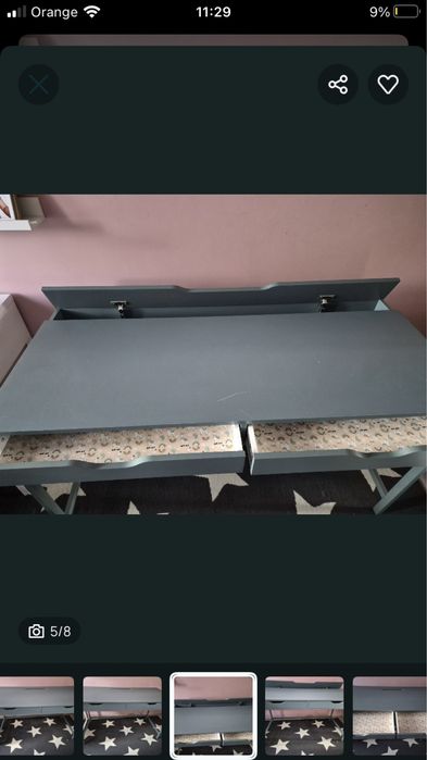 Biurko ikea Alex szare