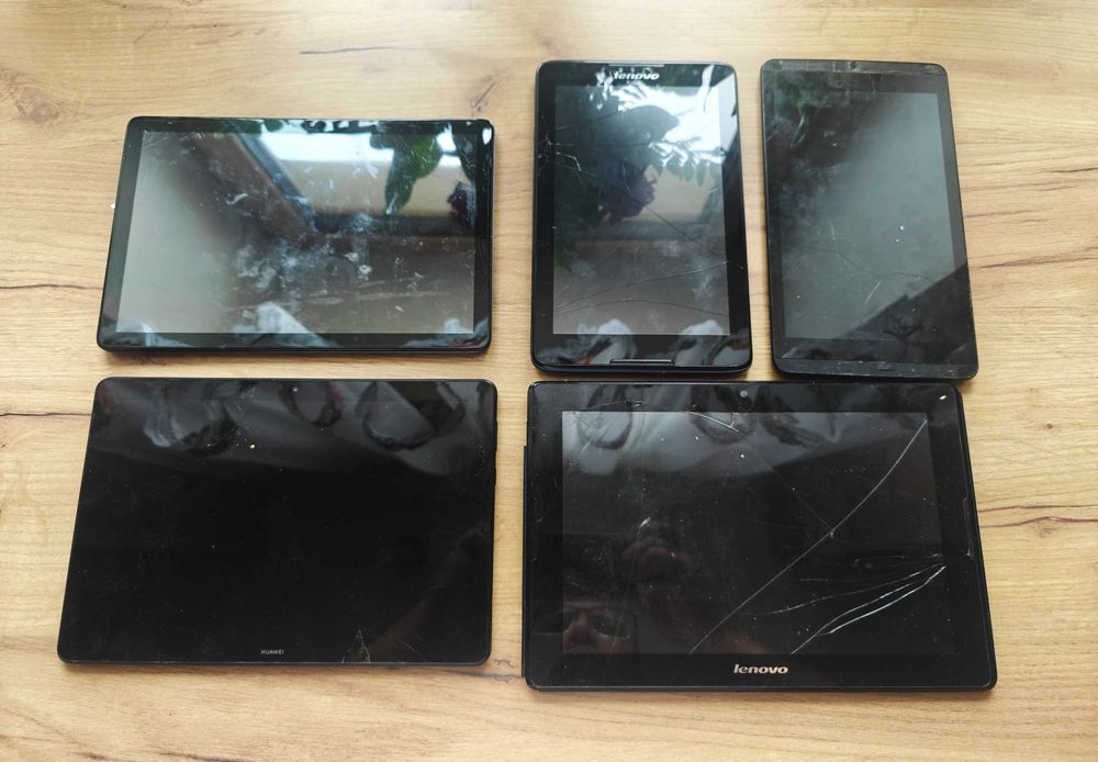 Zestaw 5 tabletów na części / uszkodzone (Lenovo, Huawei) – Pakiet