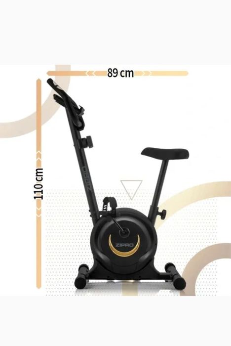 Rower stacjonarny zipro czarno zloty lcd