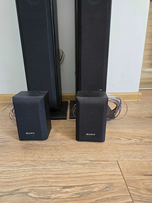 Kino domowe SONY 5.0 + Amplituner YAMAHA RX-V430RDS, pilot, nowe kable
