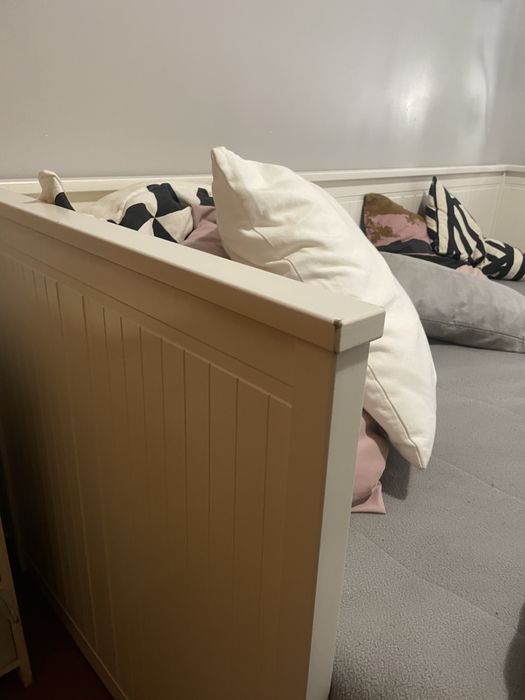 Cama indiv/dupla c/3 gavetas e 2  colchões - Branca