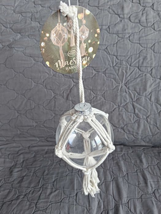 Bombka z makramą Home Accents 10 cm