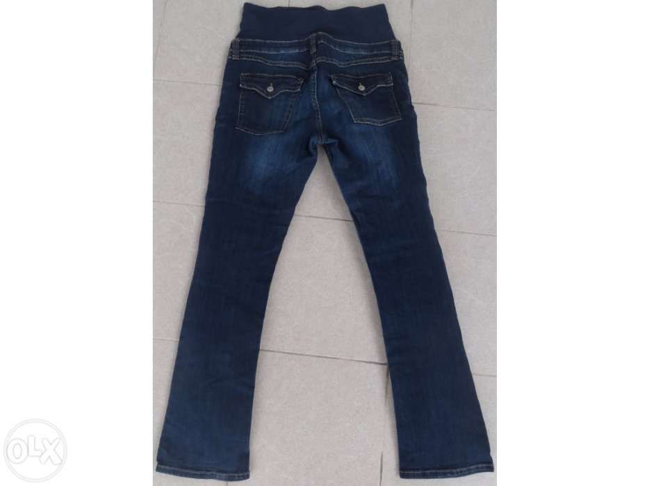 Calças de grávida – h&m mama – 46 – ganga – azul