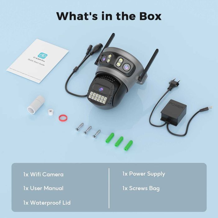 15MP Wifi PTZ камера, зум, спостереження з нічним баченням, безпека