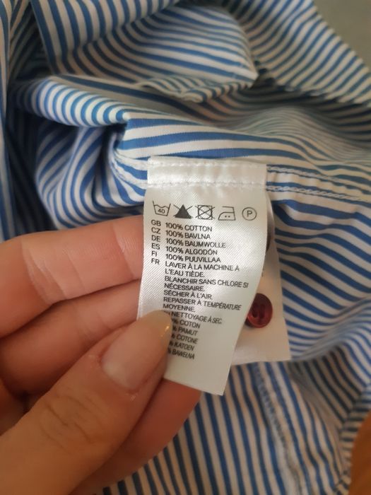 Koszula biało niebieska slim