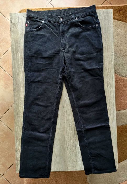 Spodnie sztruksowe męskie czarne M