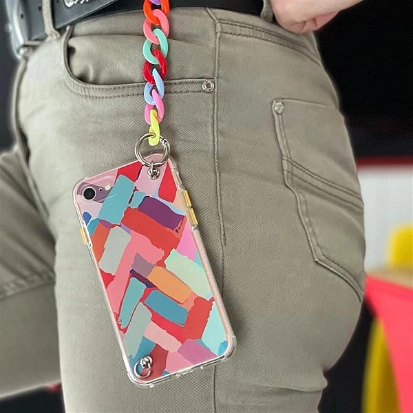 Color Chain Case żelowe elastyczne etui z łańcuchem łańcuszkiem zawies