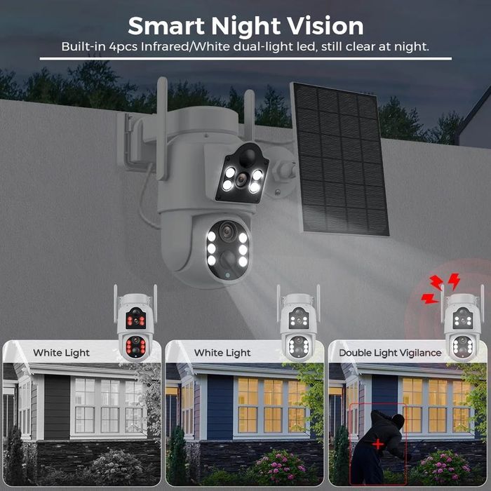 Вулична WiFi камера Besder A20-8MP з сонячною панеллю та акумулятором