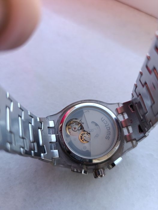 Швейцарський годинник Swatch automatic chronograph Sapphire Swiss Made