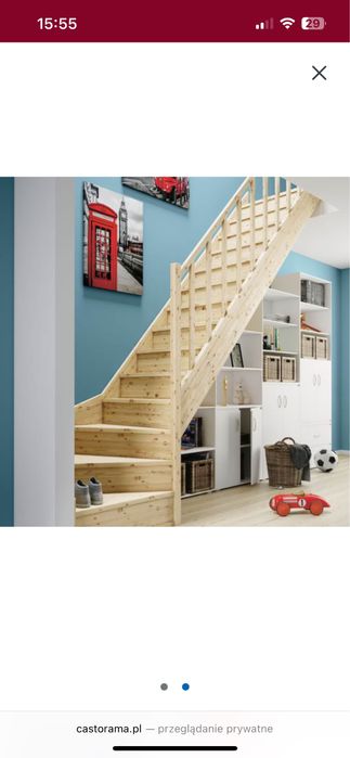 Schody drewniane z zabiegiem EQG 080RC Prawe Sowosz