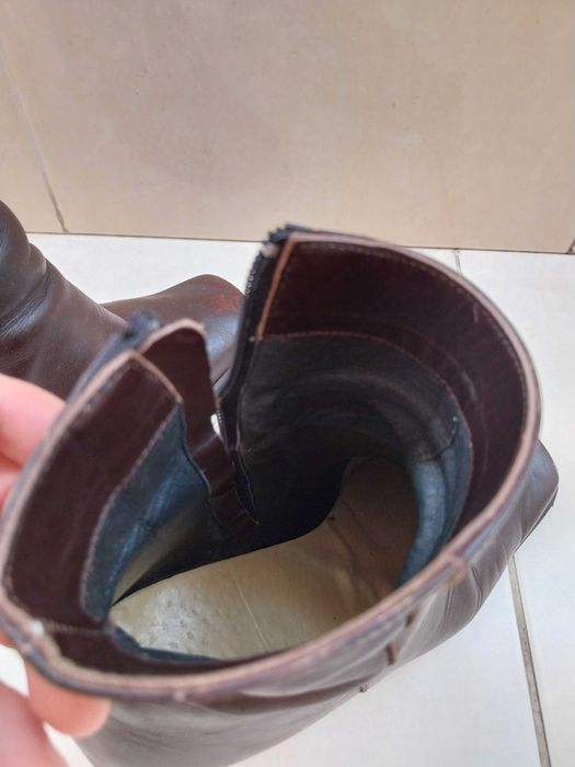 Botins castanhos escuros, 36, de salto alto, outono inverno