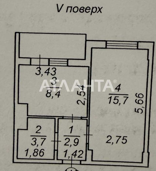 1-комнатная квартира по адресу ул. Бандеры Степана (площадь 32,7 м²) - Atlanta.ua - фото 14