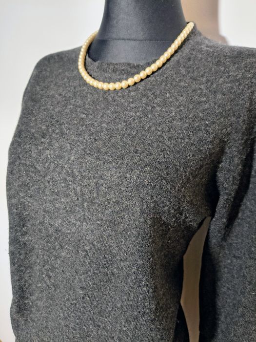 Antracytowy wełniany sweterek damski r. L/XL