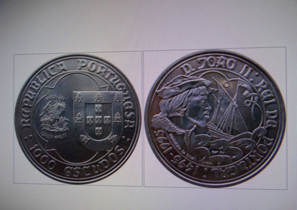 Moedas Comemorativas Descobrimentos Brasil Unicef Tordesilhas D.JoãoII