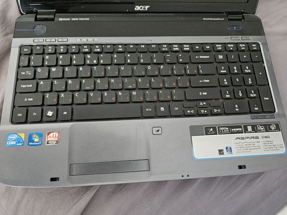Laptop Acer Aspire 5740G z ładowarką