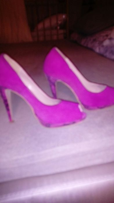 Szpilki 40 platforma fuksja