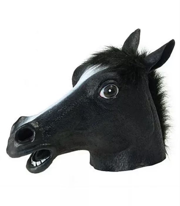 Карнавальная маска Лошади коричневая ,  также вналичии черная и белая