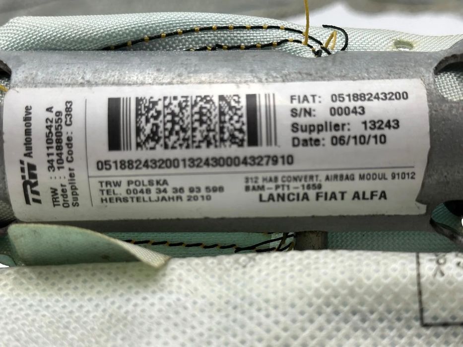 Airbag Cortina Direito / Esquerdo - Fiat 500 (2011)