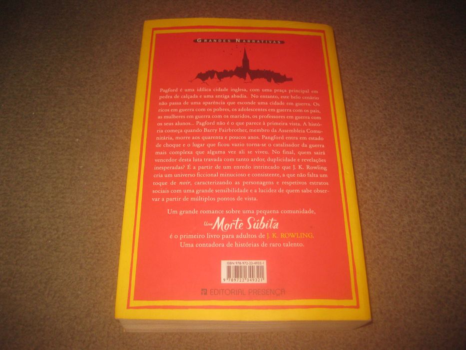 Livro "Uma Morte Súbita" de J. K. Rowling