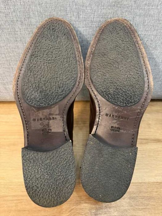Magnanni Melo Leather Plain Toe Derbies 43,5 buty wizytowe skórzane