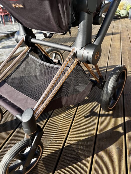 Cybex Priam 4.0 Spring Blossom Light Rose Gold spacerówka stan idealny