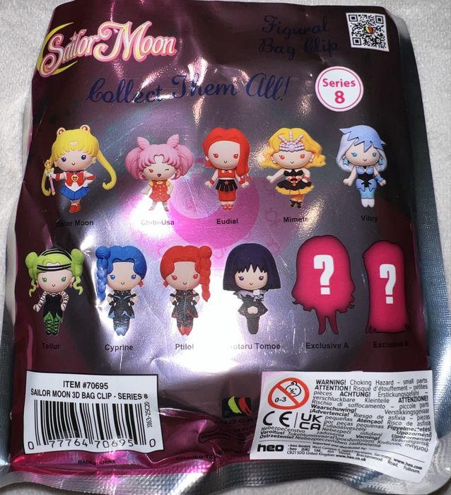 Figurka breloczek Hotaru Tomoe Sailor Moon 3D Foam Bag Clip, series 8