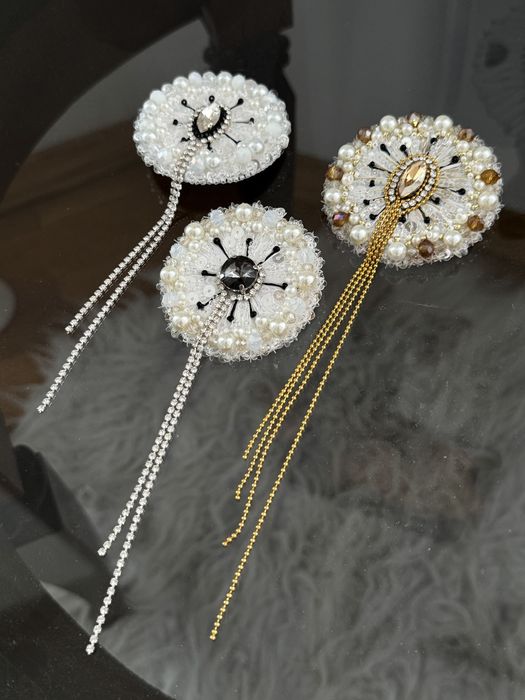 Брошка кульбаба(ручна робота)