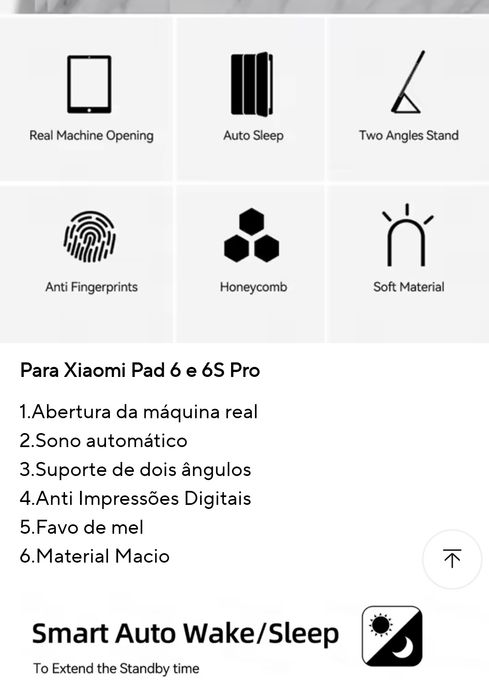 Capa Xiaomi Pad 6 e 6S pro